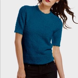 Keds Blue Lagoon Short Sleeve Eyelash Knit Sweater